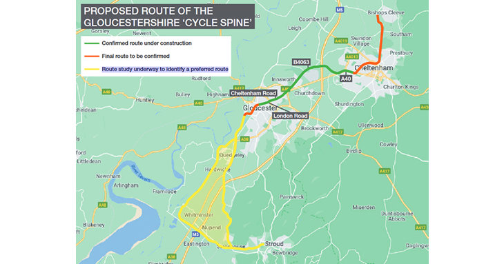 Gloucestershire County Council is currently working to identify its preferred route for the sections north of Cheltenham and south of Gloucester.